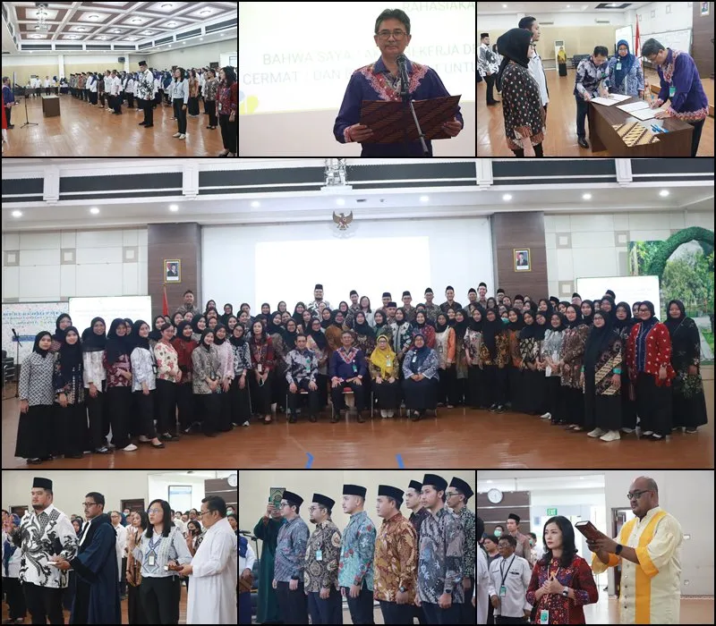 Pengambilan Sumpah Pegawai Negeri Sipil & Pelantikan Pejabat Fungsional Serta Sumpah Menjaga Kerahasiaan Rekam Medis Bagi Aparatur Sipil Negara Non Kesehatan di Lingkungan RSUP Persahabatan