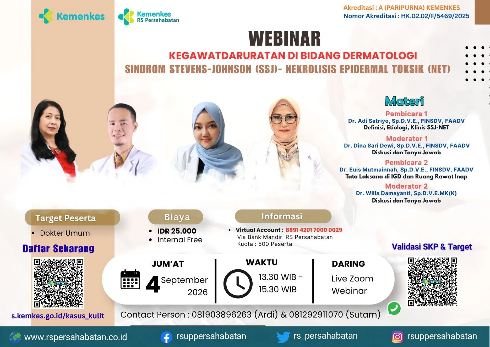 Webinar Kegawatdaruratan di Bidang Dermatologi